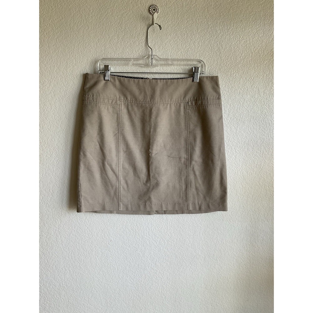 Maurices‎ Womens Khaki Tan Cotton Blend Mini Skirt Size 13/14 Casual Workwear